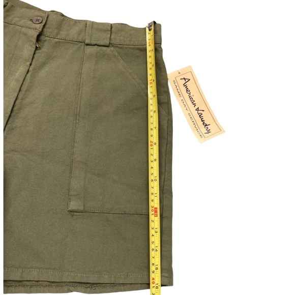HIGH waisted 100% cotton cargo shorts vintage dead stock NWT - Picture 5 of 11